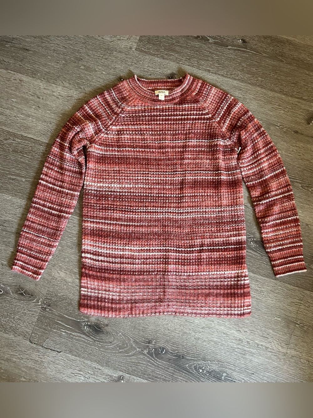 NWT ANA XS Burgundy Crew Neck Knit Sweater Soft Cozy